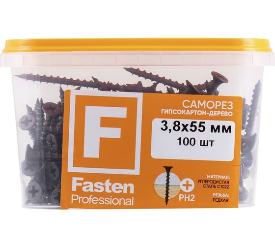 Усиленный саморез FastenPro ГД 3,8x55 100 шт. 14-0020603