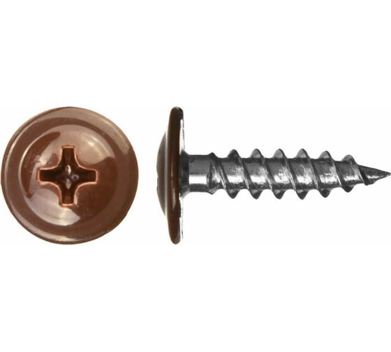 Саморез с прессшайбой STARFIX 4,2x16 мм, цинк, острый, RAL 8017 500 шт. SMC1-73268-500