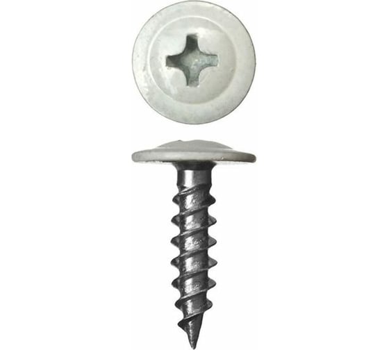 Саморез с прессшайбой STARFIX 4,2x16 мм, цинк, острый, RAL 9003 50 шт. SMZ1-51229-50 1