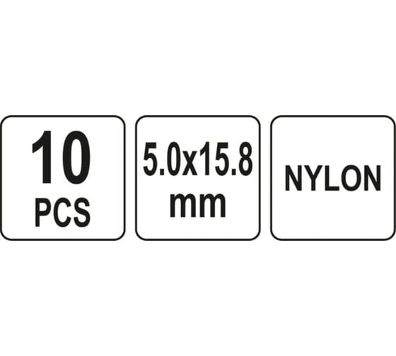 Пластиковые заклепки YATO 5,0x15,8 мм, 10 штук YT-35981