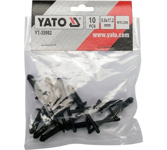 Пластиковые заклепки YATO 5,0x17,2 мм, 10 штук YT-35982 394935982 092 1