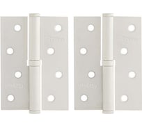 Врезные петли НОРА-М 750-4" ECO правые 100x70x2,5 белые, 2 шт. 18695