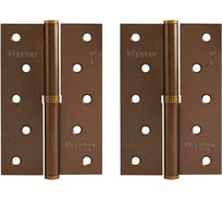 Врезные петли НОРА-М 750-5" ECO левые 120x80x2,5 матовый кофе, 2 шт. 18708