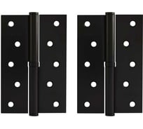 Врезные петли НОРА-М 750-5" ECO левые 120x80x2,5 черные, 2 шт. 18704