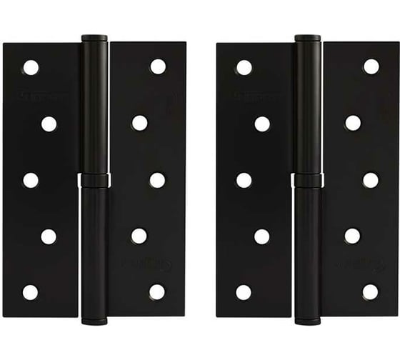 Врезные петли НОРА-М 750-5" ECO левые 120x80x2,5 черные, 2 шт. 18704 1