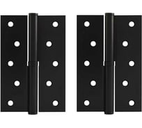 Врезные петли НОРА-М 750-5" ECO правые 120x80x2,5 черные, 2 шт. 18705