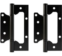 Накладные петли бабочки НОРА-М 800-5" 125x75x2,5 черные, 2 шт. 18493