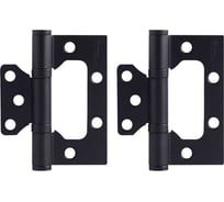 Накладные петли бабочки НОРА-М 800-3" 75x63x2,5 черные, 2 шт. 18824