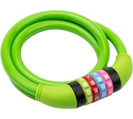 Тросовый кодовый замок для велосипедов и колясок Четыре сезона 65 см, зеленый 79-0263