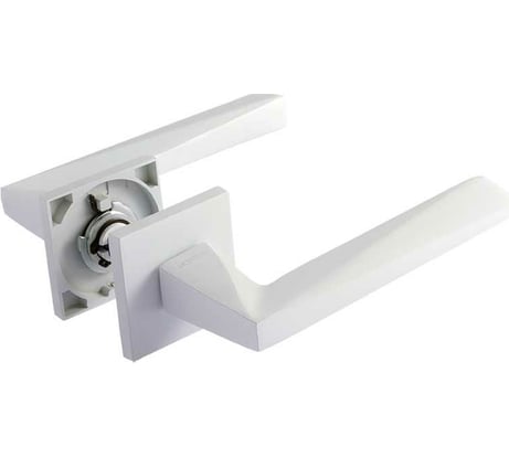 Дверная ручка НОРА-М 133K Slim белая 18632