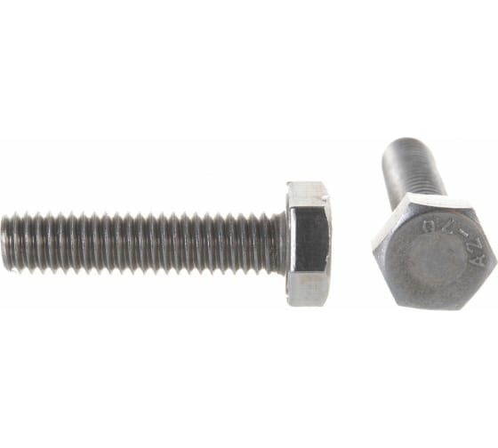 Болт Bohrer М6x45 нерж. сталь А2, DIN 933, 200 шт. DIN933-А2-6/45-200