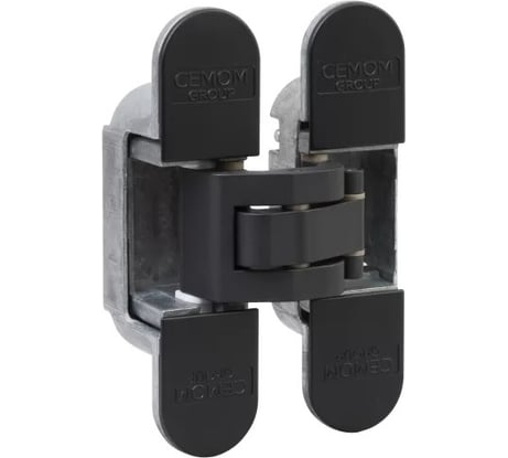 Дверная скрытая петля Cemom Moatti универсальная, 3D, 95x23 мм, 60 кг, цамак CEM0978A.06/MP