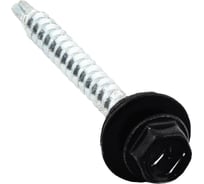 Кровельный саморез STARFIX 4,8x29 мм, цинк, шайба с прокладкой, PT1, RAL 9005, 200 шт. SMC2-35396-200