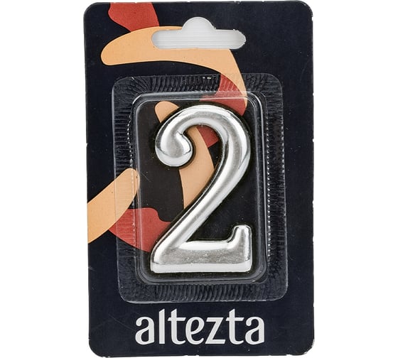 Дверная цифра Левша "2" ALTEZTA хром У4-9092.Х