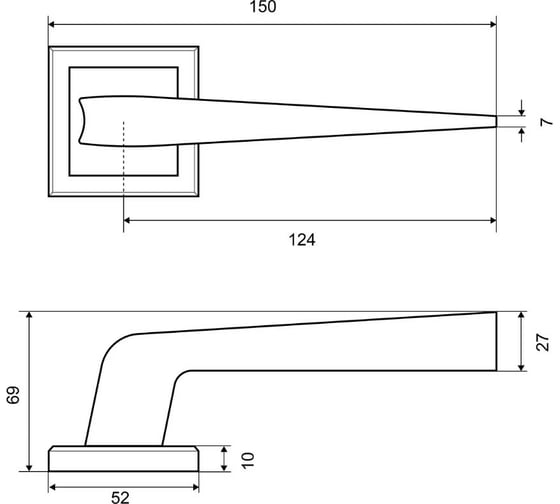 Дверная ручка Фабрика замков A 210 BB СТ-00001392