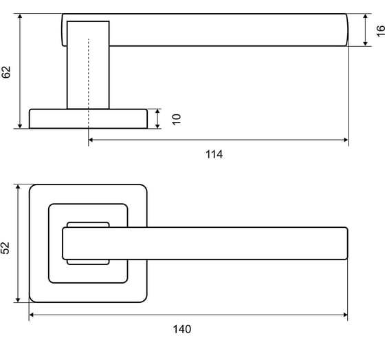 Дверная ручка Palladium Basis GF УТ-00000571