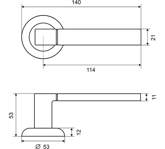 Дверная ручка Palladium Quadra AB СТ-00000599