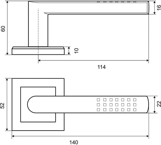 Дверная ручка Palladium A Terreno SN/CP СТ-00000568