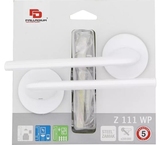 Дверная ручка Palladium Z 111 WP СТ-00001465