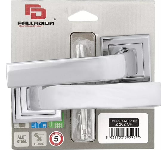 Дверная ручка Palladium Z 202 CP СТ-00000958