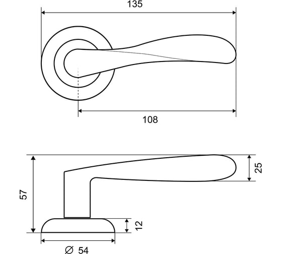 Дверная ручка Palladium Duck SG 00009429