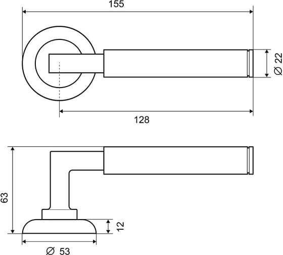 Дверная ручка Palladium Scara SG СТ-00000590