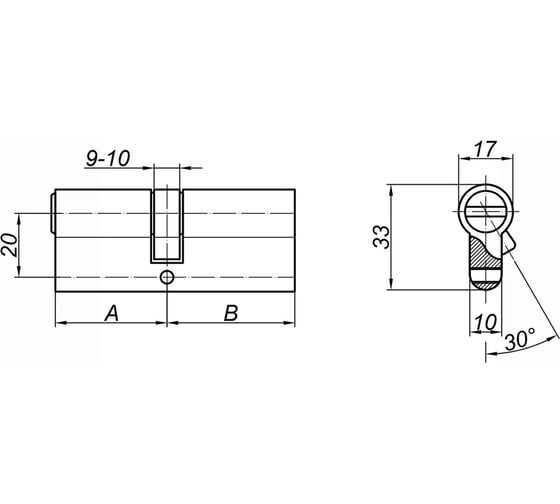 Цилиндровый механизм Palladium ZN 90 C ET PB СТ-00001180