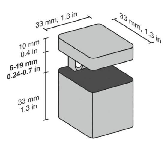 Кронштейн Dolle BLOC 6-19 мм, металл, 2 шт. 15774