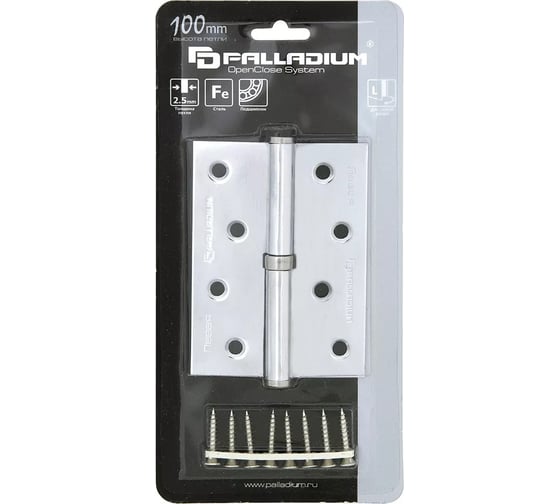 Дверная петля Palladium N 613-S-4" CP правая 00010906