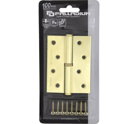 Дверная петля Palladium N 613-S-4" PB левая 00011404