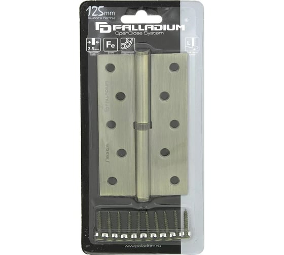 Дверная петля Palladium N 613-S-5" AB правая 00010908