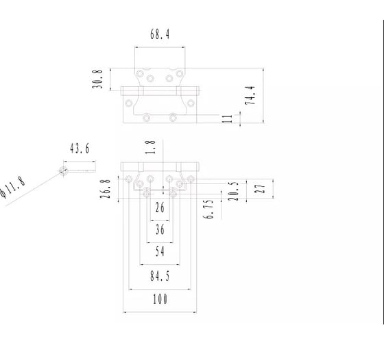 Накладная дверная петля Palladium 2BB-100 SN 00011850