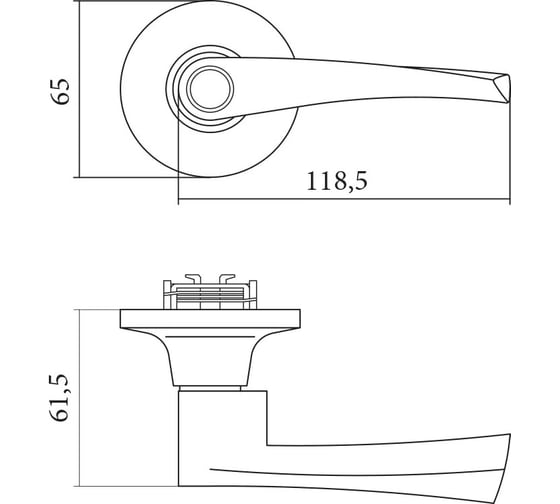 Ручка защелка Palladium 3902 SB PS 00011643