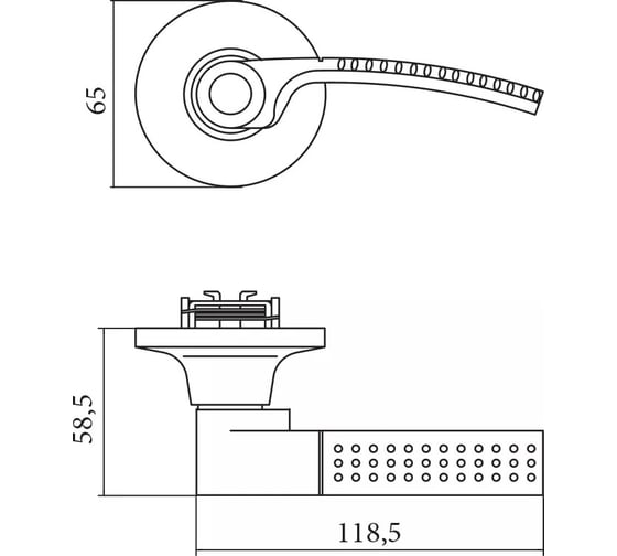 Ручка защелка Palladium 3903 AB PS 00011666