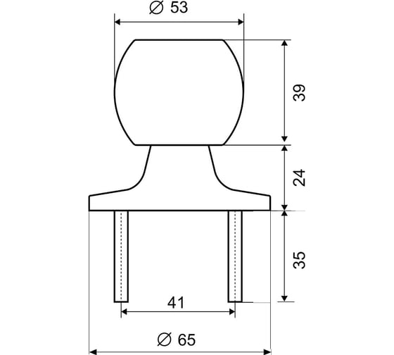 Ручка защелка Palladium 607 SB PS 00011611