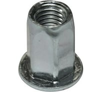 Заклепка-гайка ЦКИ М8x19.5, плоская, шестигранная, удлиненная, сталь Ц, BRALO E:3.0-5.5 мм, 25 шт. 31485