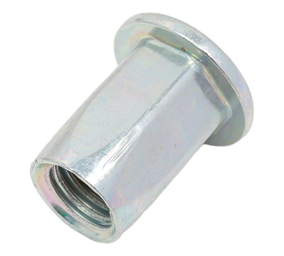 Заклепка-гайка ЦКИ М10, плоская, шестигранная, сталь Ц, BRALO 25 шт. 14622