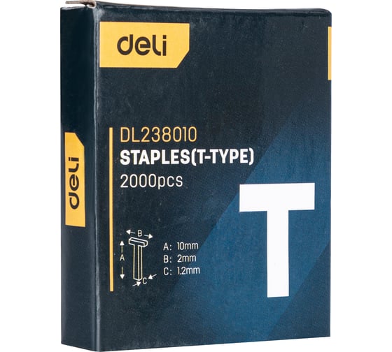 Набор скоб для степлера DELI тип T, DL238010 2000 шт. 98421