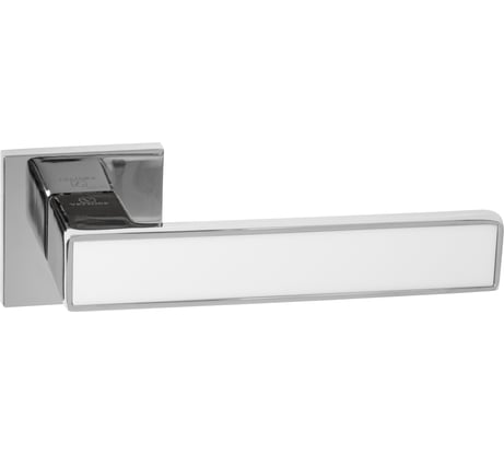 Ручка на раздельном тонком цинковом основании ABRISS R21.120 CP/WH (хром/белая вставка) 30052