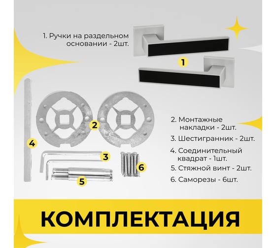 Ручка на раздельном тонком цинковом основании ABRISS R21.120 MCP/BL (матовый хром/черная вставка) 30053