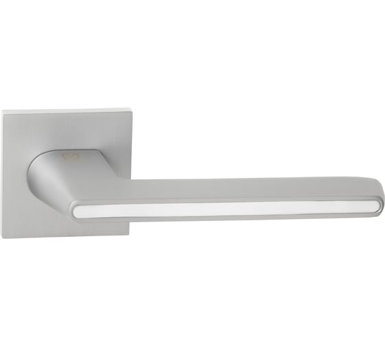 Ручка на раздельном тонком цинковом основании ABRISS R21.190 MCP/WH (матовый хром/белая вставка) 30067
