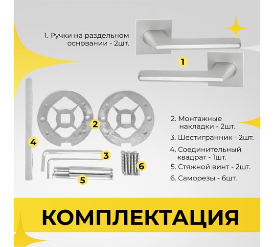 Ручка на раздельном тонком цинковом основании ABRISS R21.190 MCP/WH (матовый хром/белая вставка) 30067