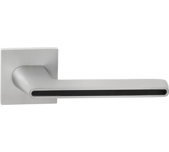 Ручка на раздельном цинковом тонком основании ABRISS R21.190 MCP/BL (матовый хром/черная вставка) 30068 1
