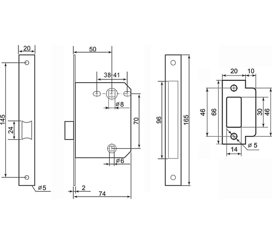 Комплект для двери Palladium SET 21 L 170 BK AB СТ-00000966