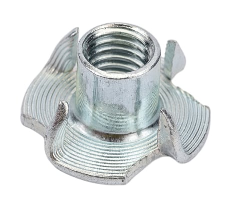 Крыльчатая мебельная забивная гайка DINFIX DIN 1624, оцинкованная, М8, 4 шт. 00-00002844