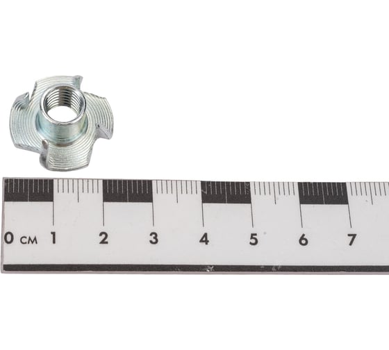 Крыльчатая мебельная забивная гайка DINFIX DIN 1624, оцинкованная, М8, 4 шт. 00-00002844