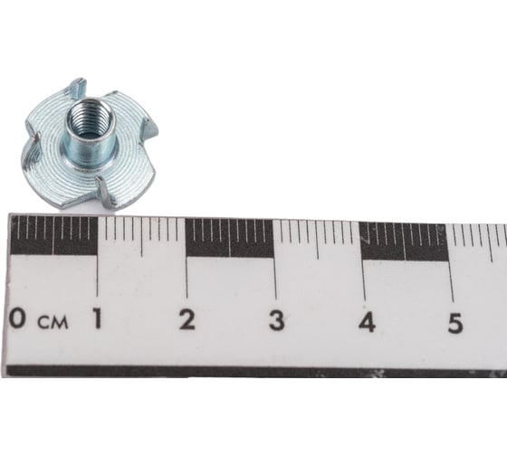 Крыльчатая мебельная забивная гайка DINFIX DIN 1624, оцинкованная, М5, 50 шт. 00-00002841