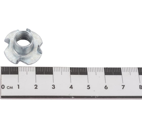 Крыльчатая мебельная забивная гайка DINFIX DIN 1624, оцинкованная, М8, 50 шт. 00-00002845