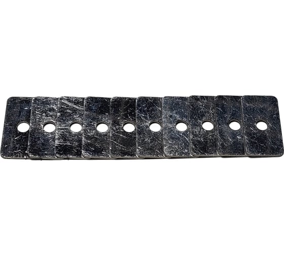 Прямоугольная нержавеющая шайба КХЭМ DIN 35, 35x20x1,5 мм, AISI 430, 10 шт. ШП КХЭМ-DIN35 35x20x1,5мм