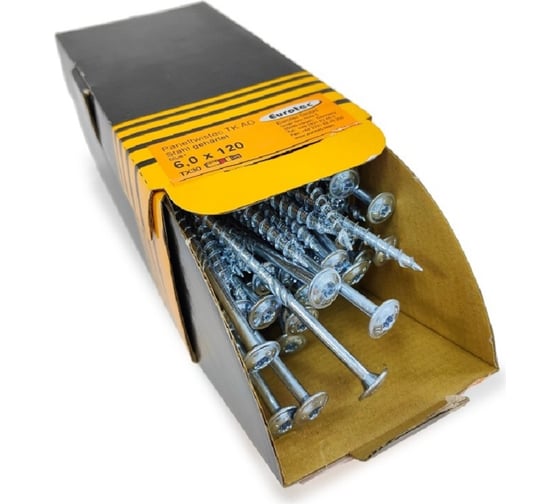 Конструкционные саморезы Eurotec Paneltwistec TK AG 6.0x120/70/10 TX30, тарелка, 100 шт. 945721